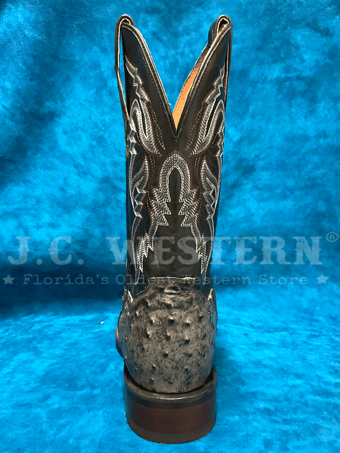 Dan Post DP5013 Men's ALAMOSA Square Toe Cowboy Boots - Genuine Ostrich Leather, Grey - Perfect for Western Wear, Rodeo & Country Fashion