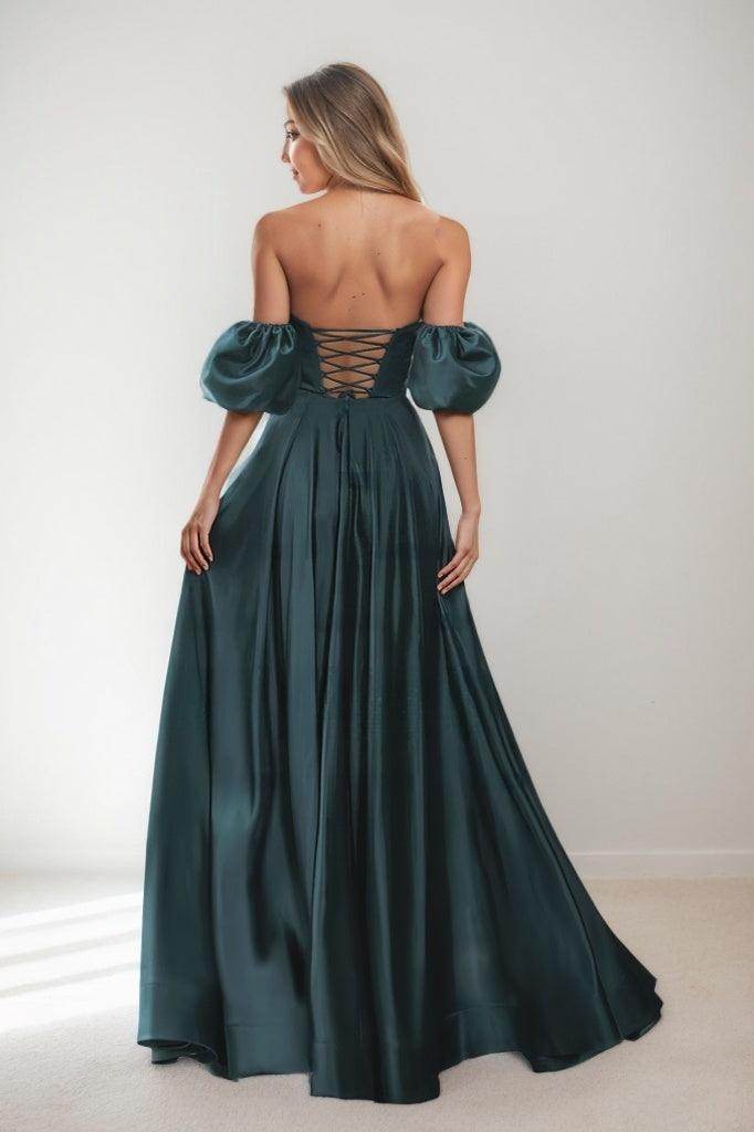 Elegant Off Shoulder A-Line Floor Length Prom Dresses CS0800 - Perfect for Homecoming, Formal Dances & Special Occasions