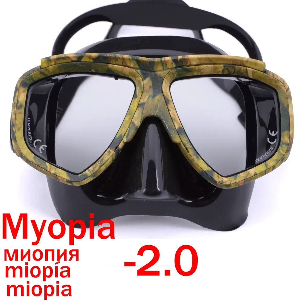 Aleefa Unisex Anti-Fog Swim Goggles with Tempered Glass Lens for Myopia - Comfortable Silicone Frame for Swimming, Snorkeling & Water Sports