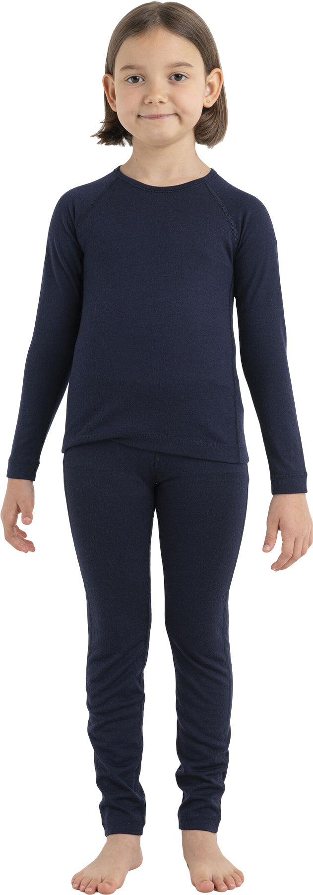 200 Oasis Merino Wool Long Sleeve Thermal Crew Neck Top for Kids - Warm Winter Base Layer for Outdoor Activities & Cold Weather