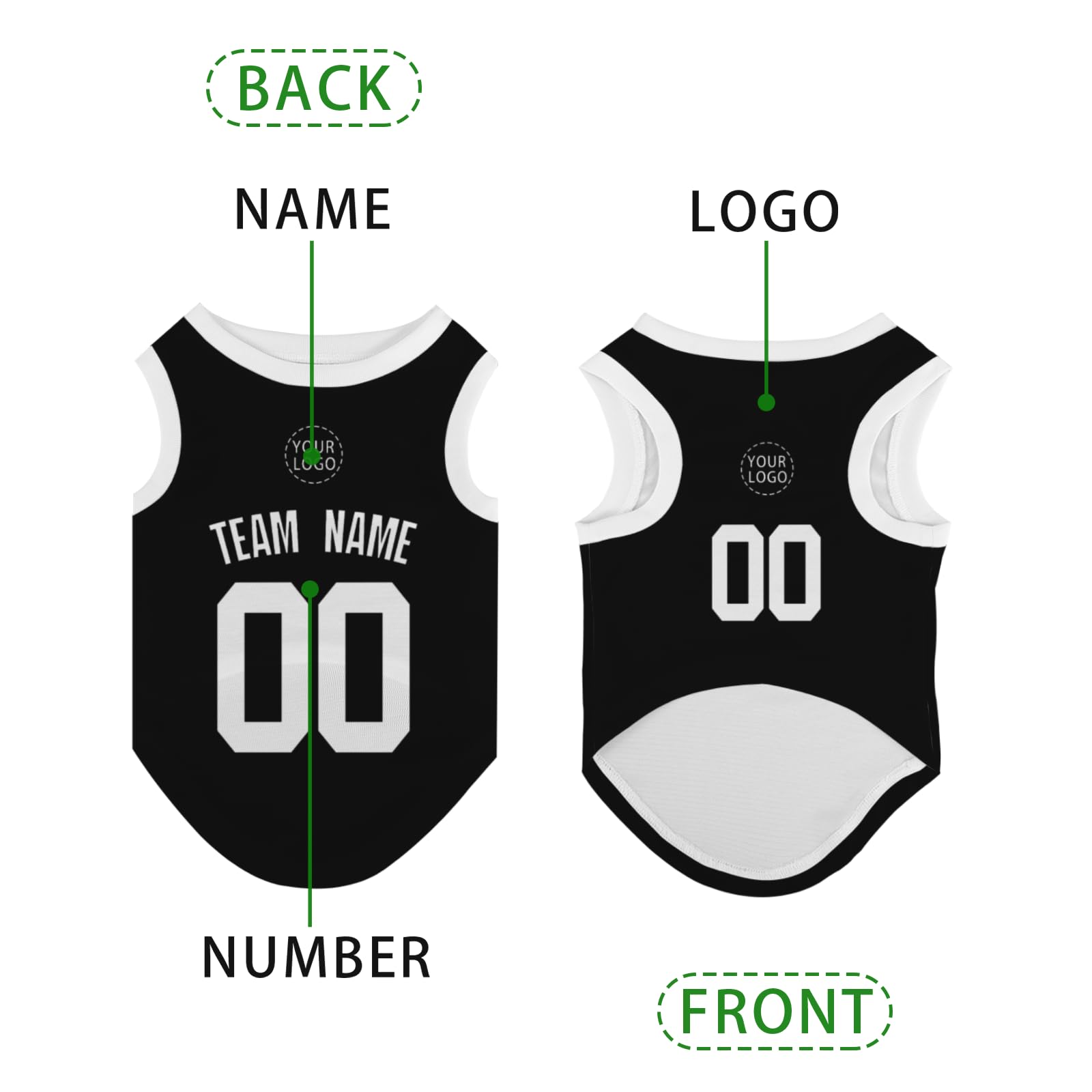Custom Dog Baseball Jersey - Personalized Pet Tank Top for Small, Medium & Large Dogs & Cats - Perfect for Pet Parties, Halloween Costumes & Photo Shoots