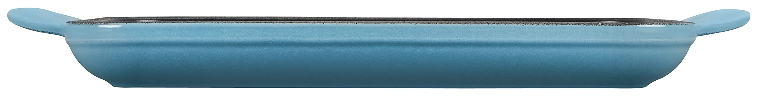 Le Creuset Enameled Cast Iron Square Grill Pan - 9.5 Inch, Caribbean Blue - Perfect for Stovetop Grilling, Searing Steaks & Pancake Breakfasts