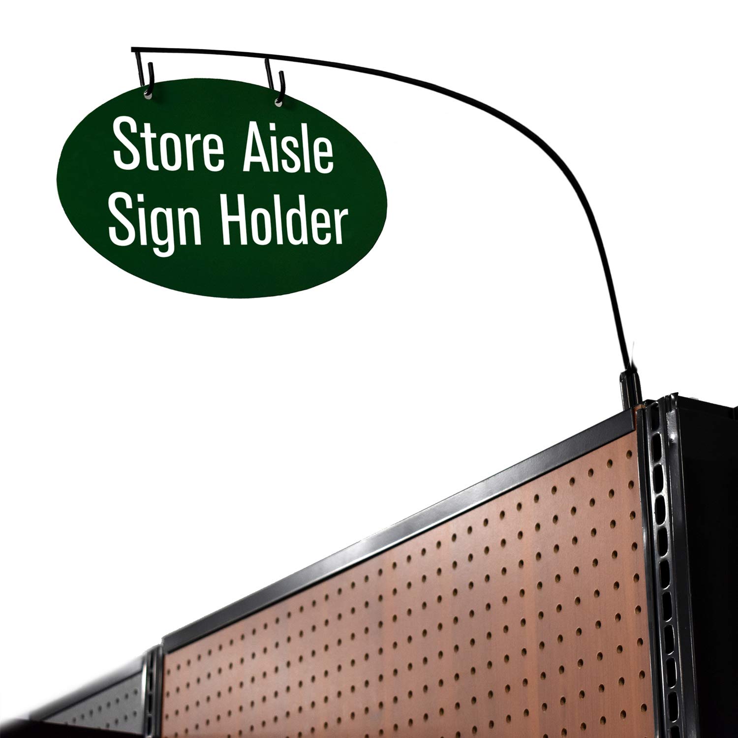 5 Pack Curved Gondola Shelf Single Side Magnetic Sign Holder - Aisle Marker & Labeler for Retail Store Shelving | Perfect for Department Walkways, Supermarkets & Warehouse Organization
