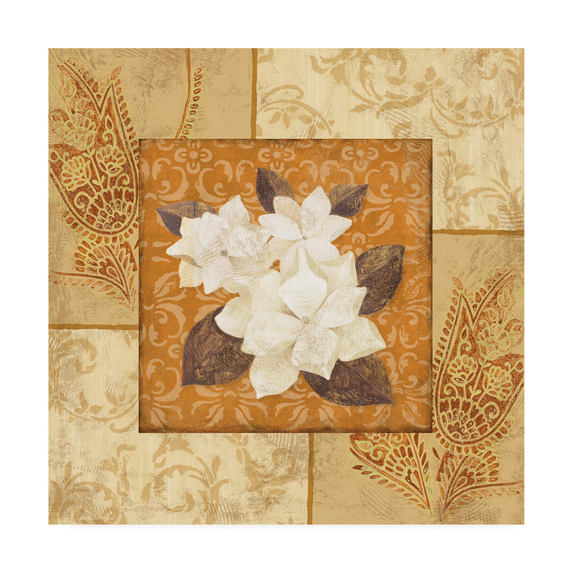 Pablo Esteban Magnolia 2 Beige Fine Art Print - 18x18 Inch Wall Decor for Living Room, Bedroom & Office | Trademark Art Collection