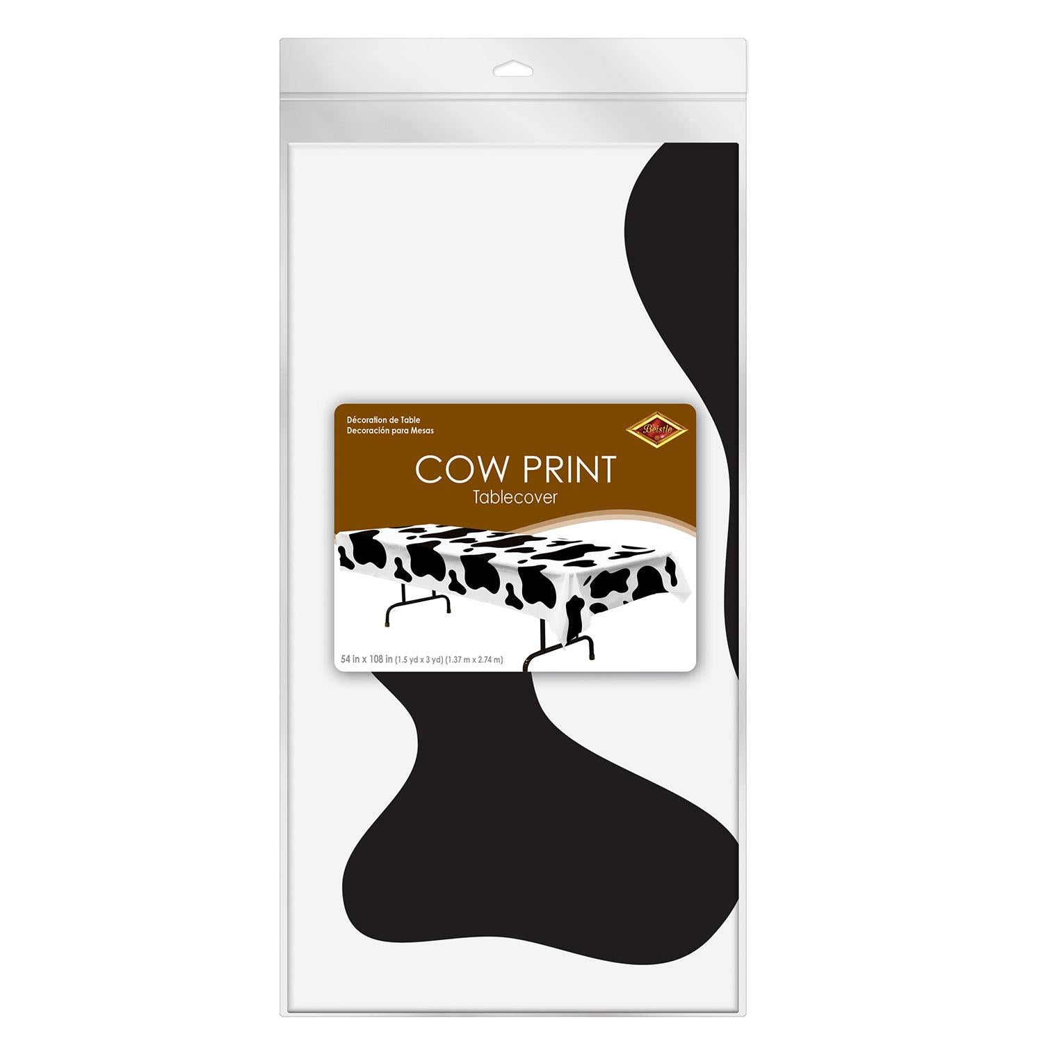 12 Pack Cow Print Party Table Covers - Farm Theme Birthday Decorations for Kids, Baby Showers, and Western Themed Parties