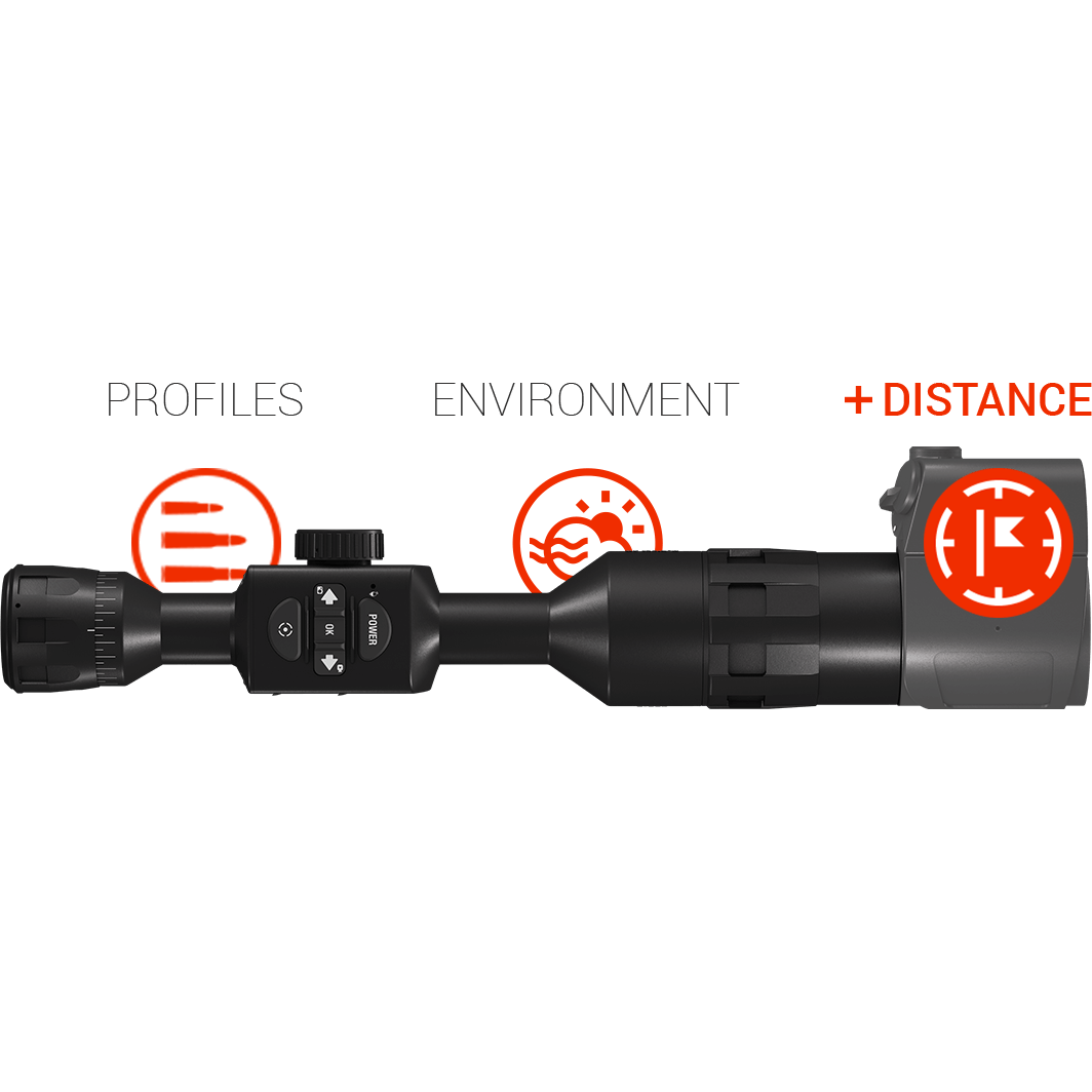 ATN ABL Smart Rangefinder 1500m - Bluetooth Enabled Hunting & Shooting Range Finder for Long Distance Precision - Perfect for Hunting, Golf, Archery & Outdoor Sports
