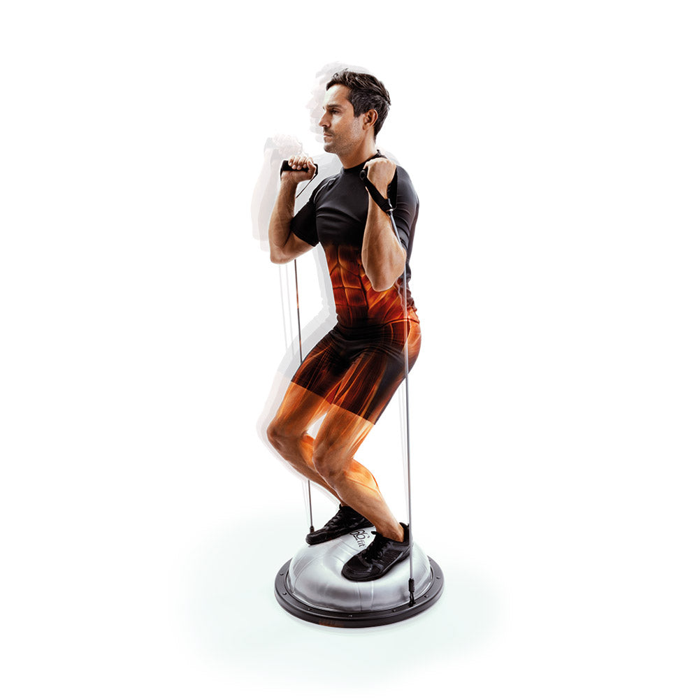 66Fit Balance and Core Trainer with Handles & Pump - Professional Stability Exercise Ball for Home Gym, Yoga, Pilates, and Physical Therapy Workouts