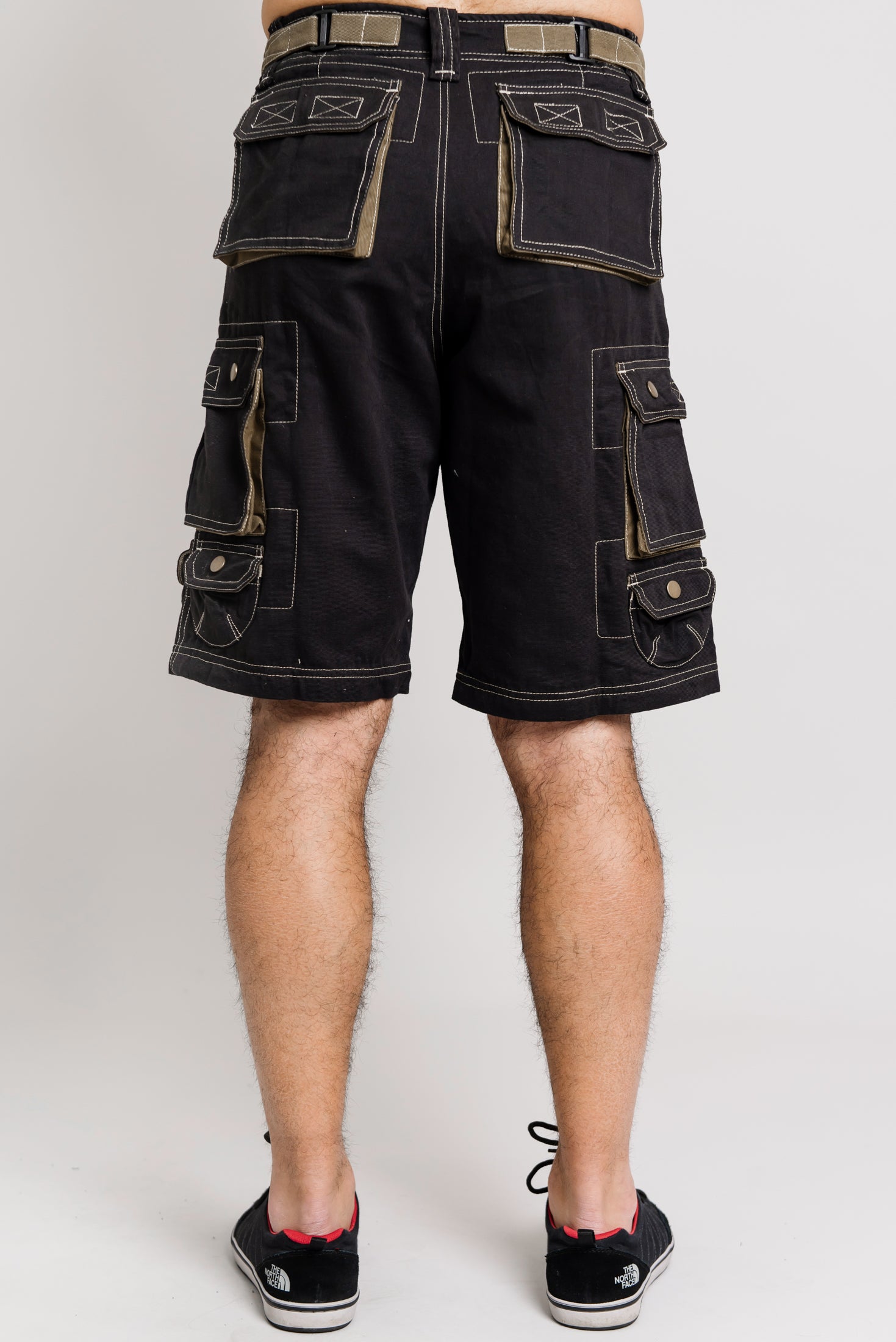 Men's Black Cotton Cargo Shorts - Durable & Comfortable for Outdoor Activities, Hiking, and Casual Wear