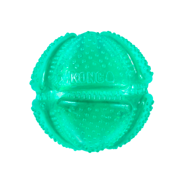 KONG Squeezz Dental Ball Dog Toy - Durable Chew Toy for Teeth Cleaning & Playtime Fun - Perfect for Small & Medium Dogs - Indoor & Outdoor Use