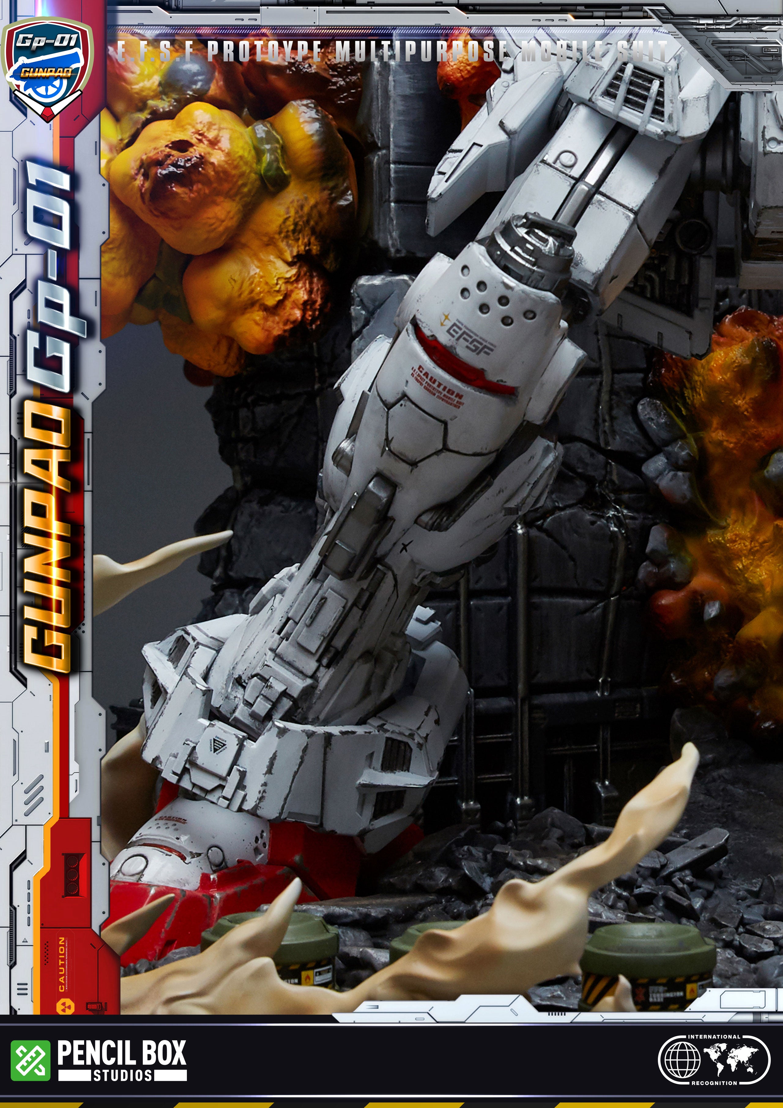 Gundam Mobile Suit 01 Model Kit - Premium Pencil Box Studio Collectible | Perfect for Anime Fans & Model Builders