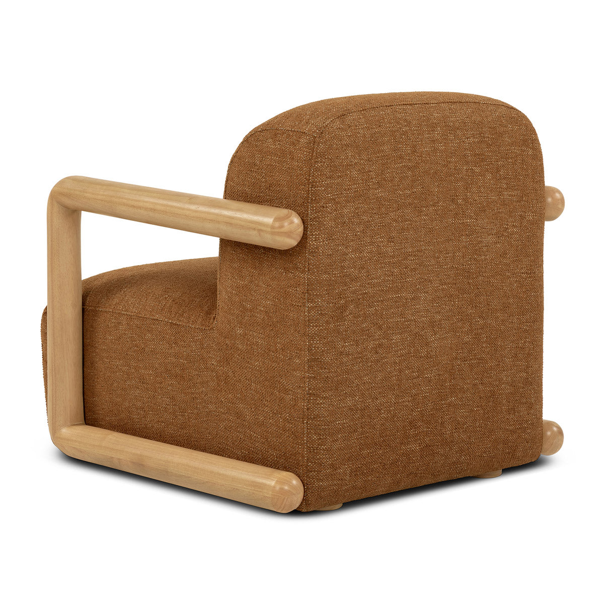 Hubert Textured Fabric Armchair - Modern Accent Chair for Living Room, Bedroom & Office - Comfortable Upholstered Lounge Chair with Sturdy Wooden Legs