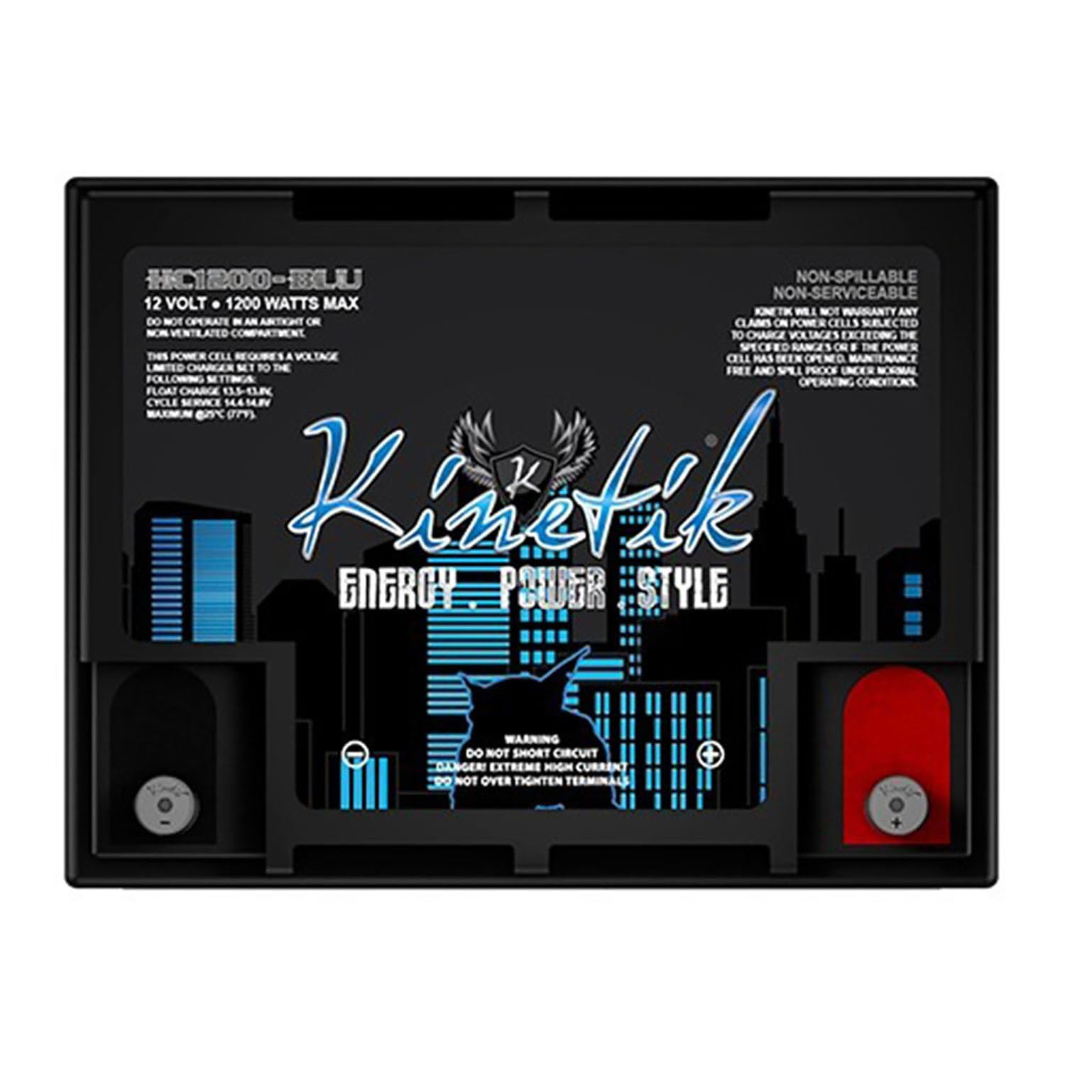 Lanzar VBP411 12V 1200W Car Audio Battery HC1200-BLU - High Power Deep Cycle Battery for Car Audio Systems, Subwoofers, and Amplifiers - Perfect for Car Audio Upgrades and Competition Sound Systems