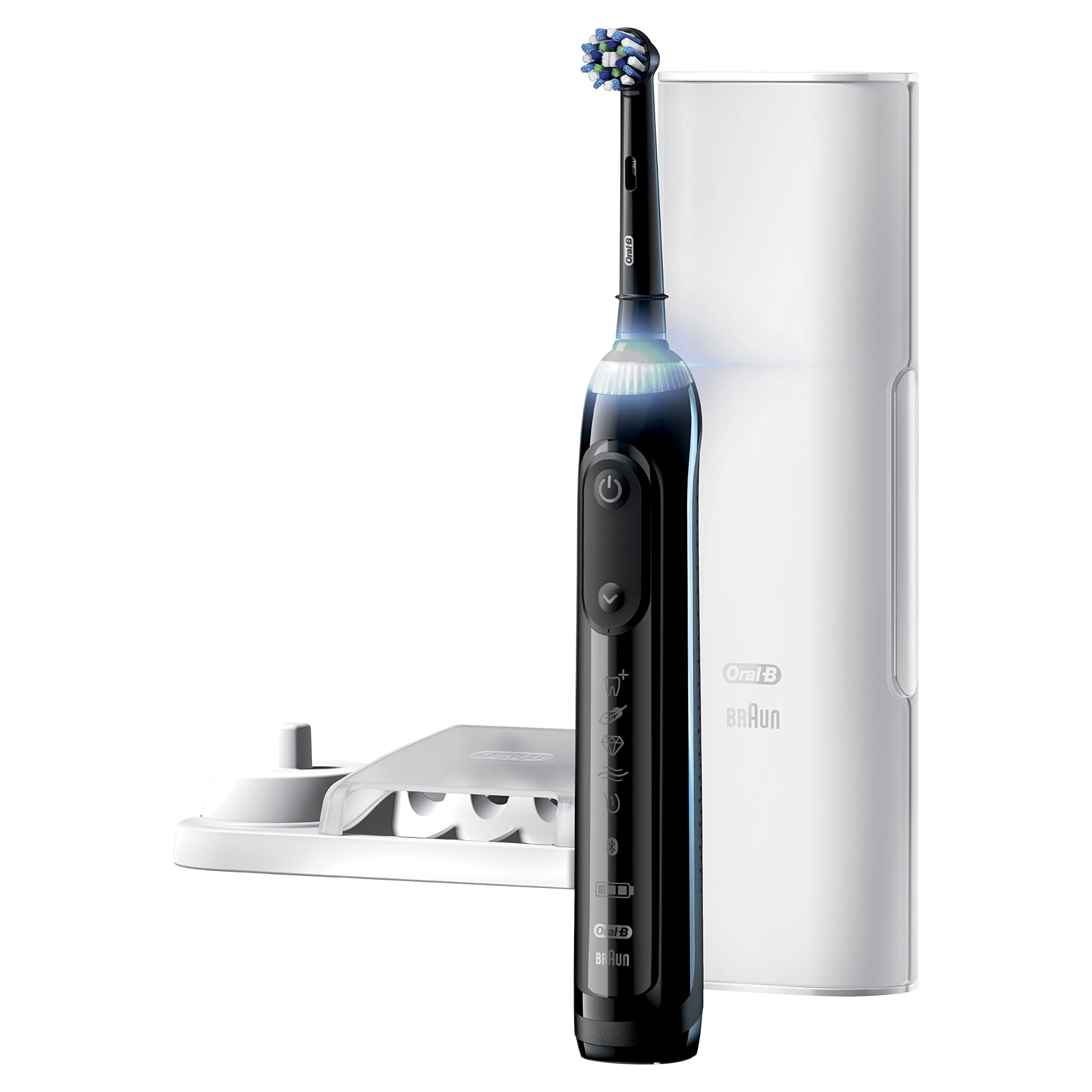 Oral-B Genius 6000 Electric Toothbrush with Smart Pressure Sensor, Black - Rechargeable Toothbrush for Whitening Teeth & Gum Care, Perfect for Travel & Home Use