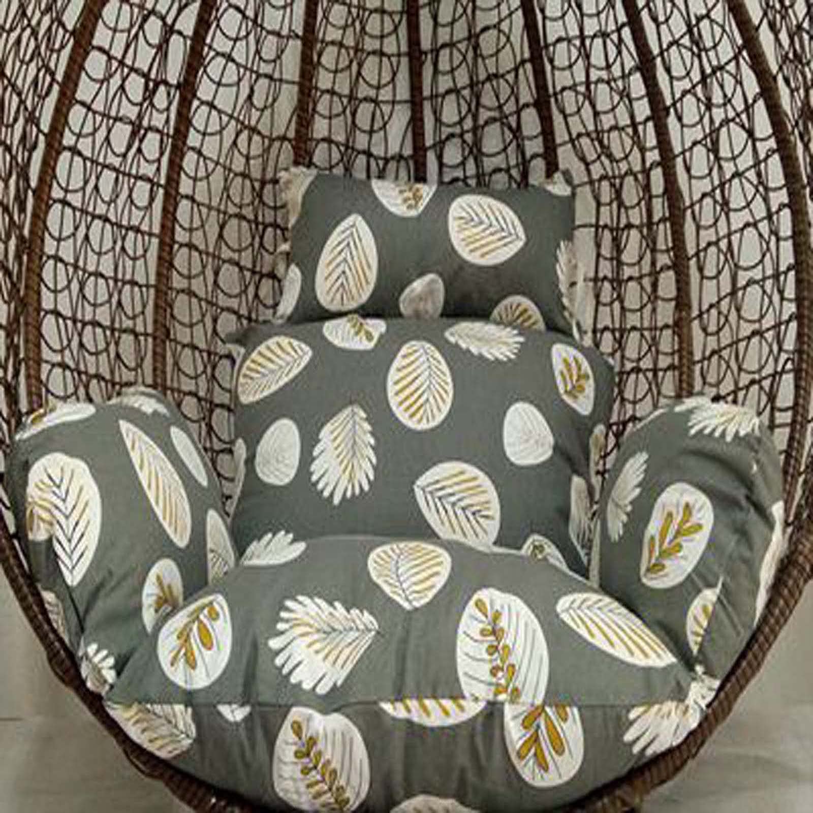 HMCUIQI Swing Chair Cushion - Washable Rattan Chair Pad for Hanging Egg Chair & Hammock, Indoor Outdoor Garden Furniture Accessories - Perfect for Patio, Balcony, and Backyard Relaxation