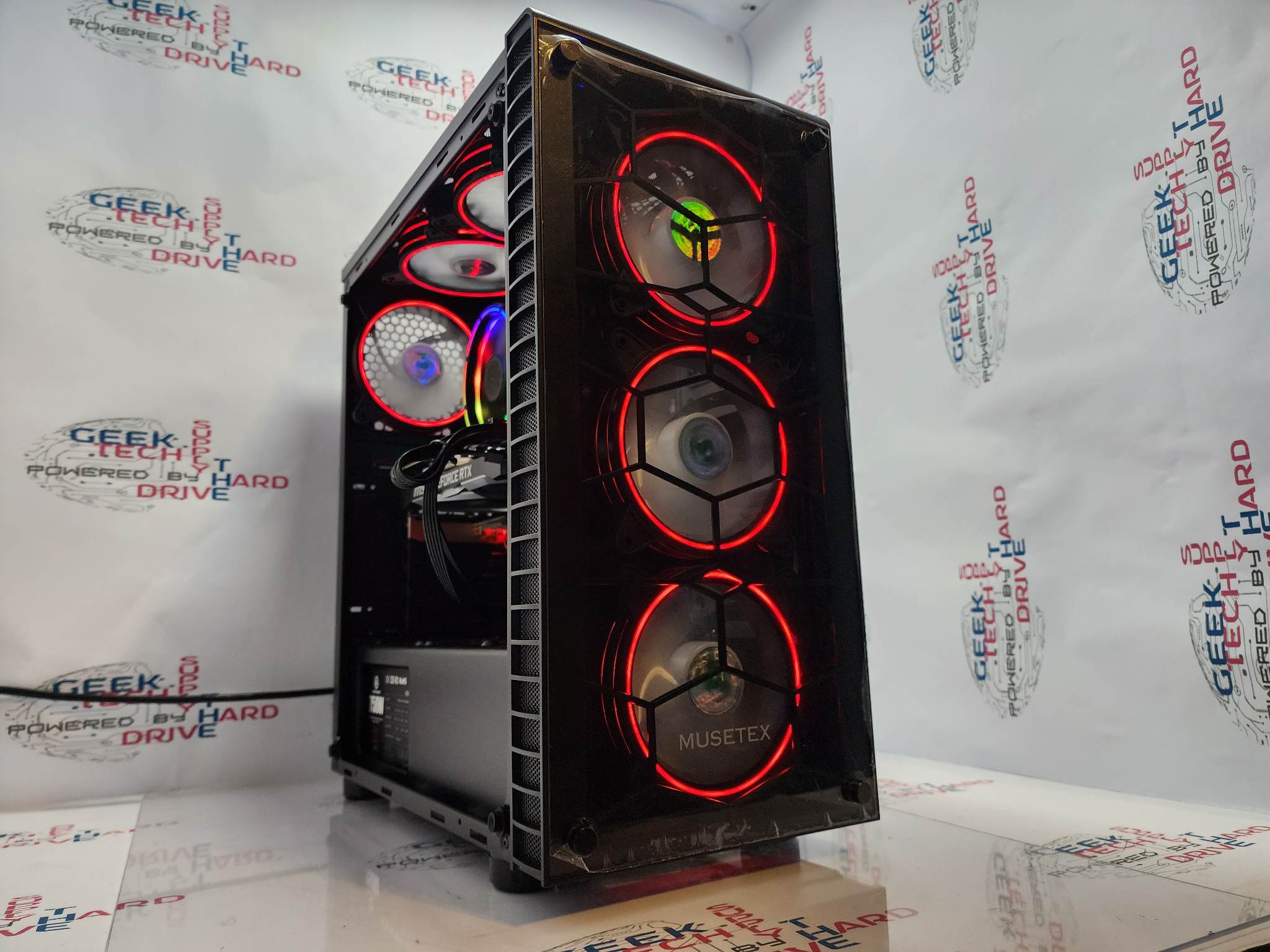 Pinnacle Gaming PC Desktop Computer - Intel Core i5, 500GB/1TB/2TB SSD, 16GB/32GB RAM, NVIDIA GTX/RTX Graphics, WiFi - Musetex G05 H6 Case - Perfect for Esports, Streaming & 4K Gaming