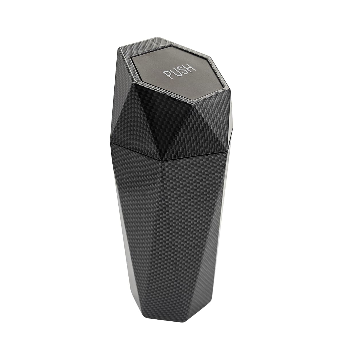 Leakproof Car Trash Can with Lid - Small Portable Auto Garbage Bin, Waterproof Vehicle Trash Can for Car, Office & Home - Diamond Design Mini Dustbin for Automotive, Kitchen, Bedroom & Travel Use