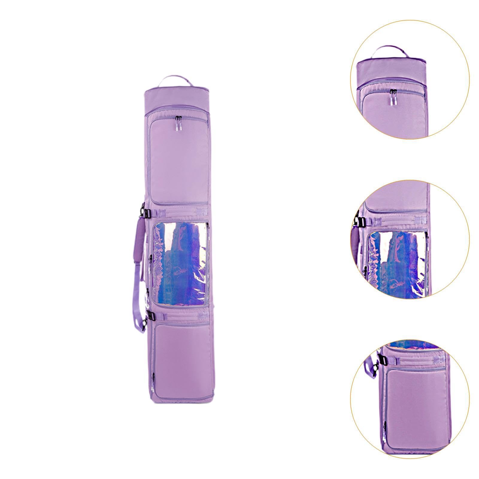 Premium Wheeled Ski & Snowboard Travel Bag - Durable Carry Case with Backpack Straps for Winter Sports & Outdoor Skiing Equipment (Purple) - Perfect for Air Travel, Mountain Resorts & Snow Adventures