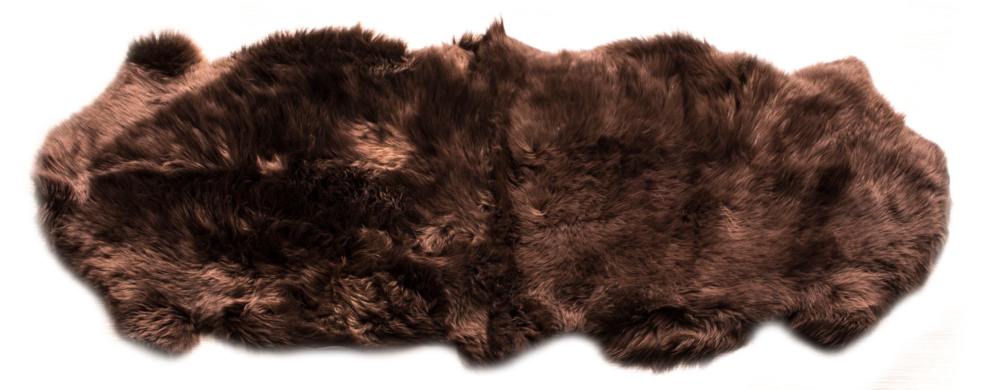 Premium Dark Brown Sheepskin Rug - Genuine Double 2x6ft Fluffy Fur Pelt for Bedroom, Living Room & Nursery - Ultra Soft Natural Sheepskin Carpet for Cozy Home Decor