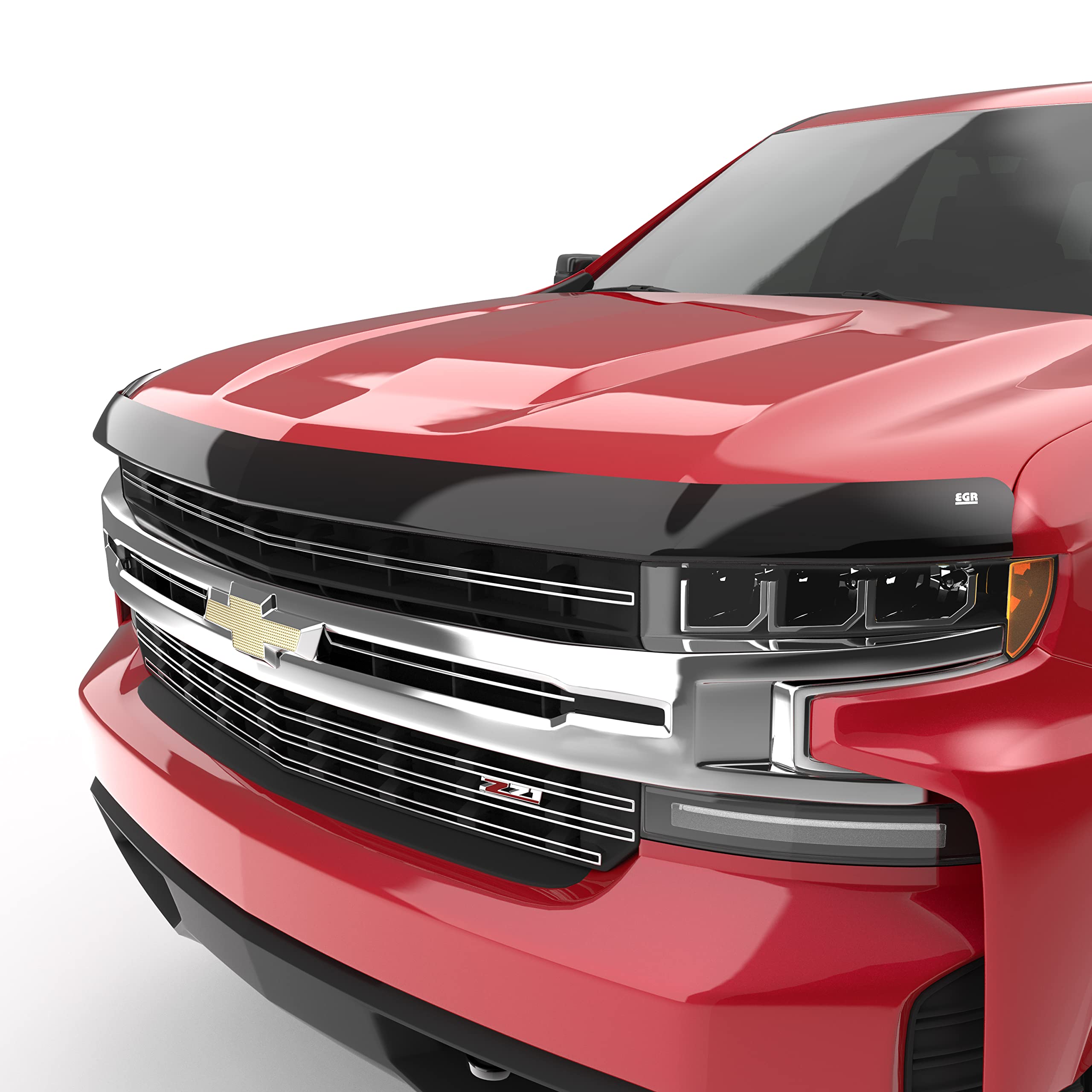 EGR 301691 SuperGuard Smoked Hood Shield for 2019-2025 Chevrolet Silverado 1500 | Durable Impact-Resistant Acrylic | Easy No-Drill Installation | Protects Against Rocks & Debris on Highways & Off-Road