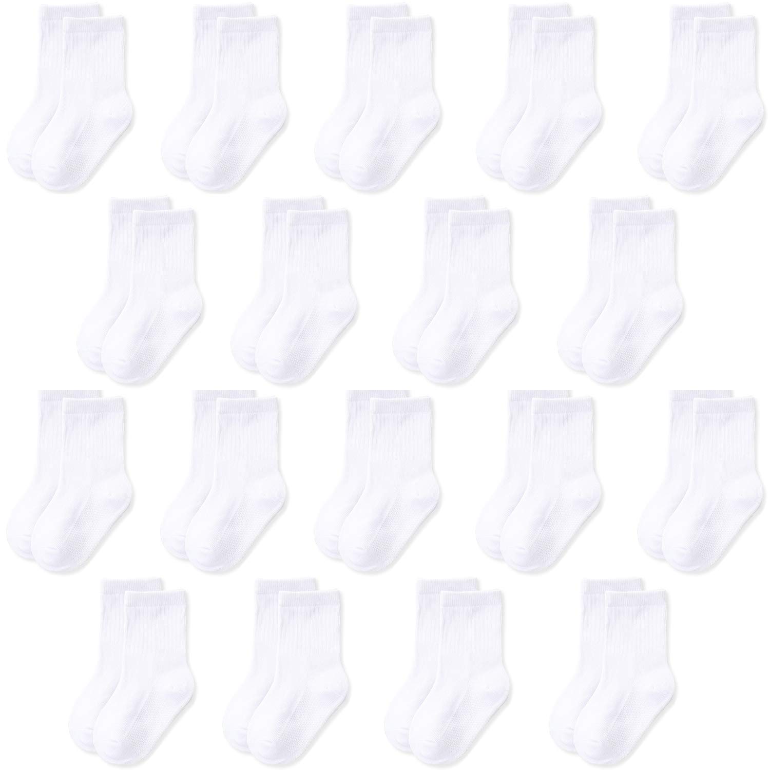 Jamegio 18 Pairs Toddler Boys Girls Socks - Soft Breathable Cotton Kids Ankle Socks for Everyday Wear, Playtime & School