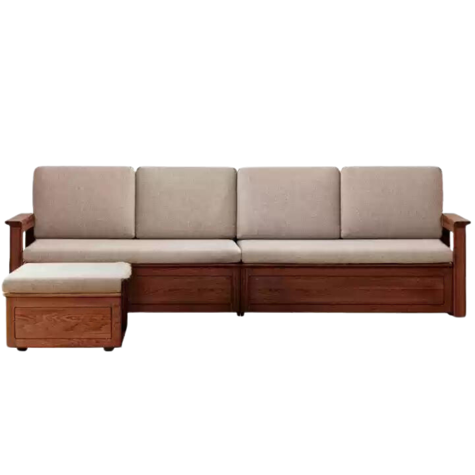 out of stock 116.1х58.6х35.4 inch / 295х149х90сm / walnut color / four-seater + footstool (smoky chestnut brown)