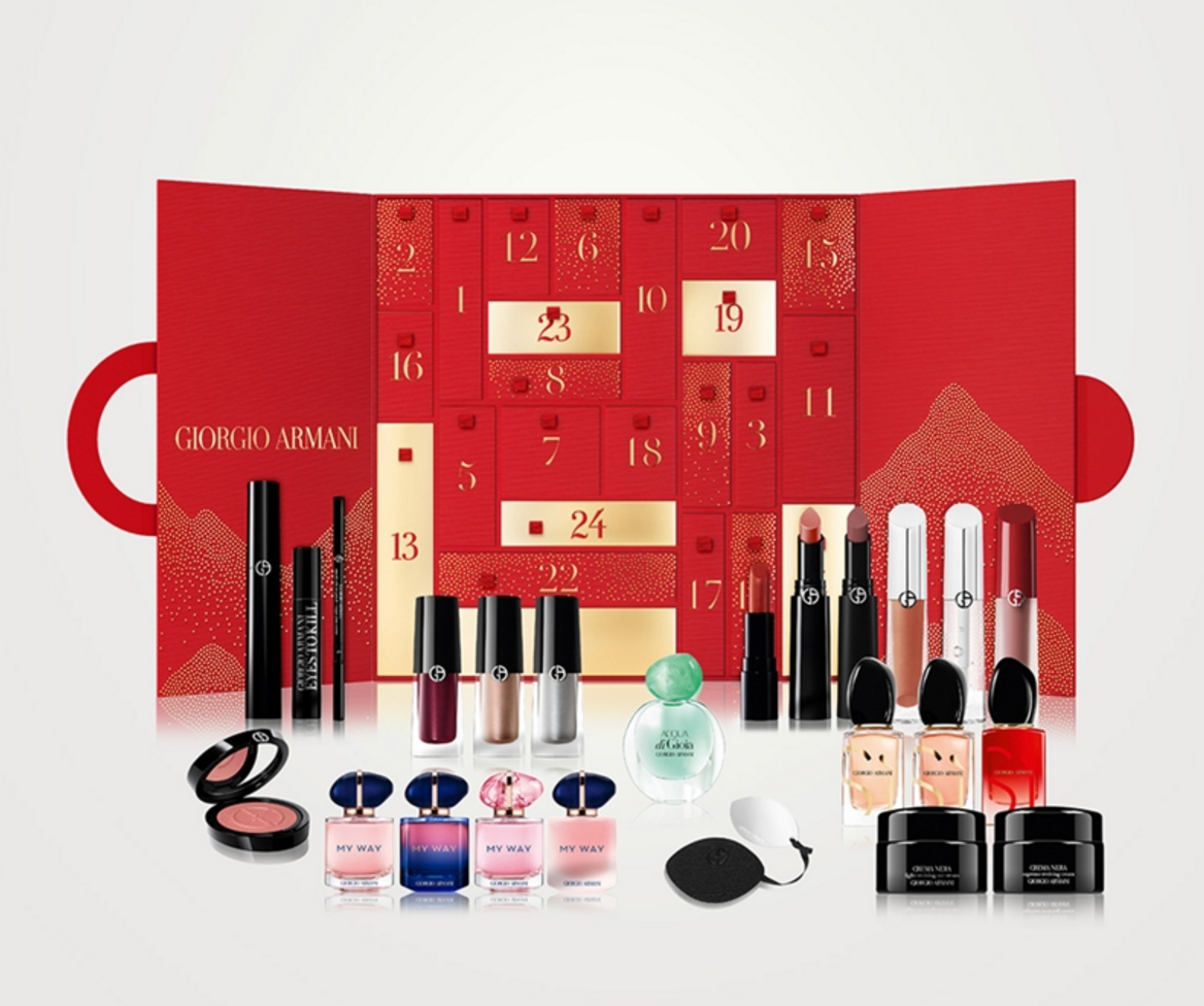Giorgio Armani Beauty Advent Calendar 2023 - 24 Days Luxury Makeup & Skincare Gift Set - Perfect for Christmas Countdown & Holiday Gifting