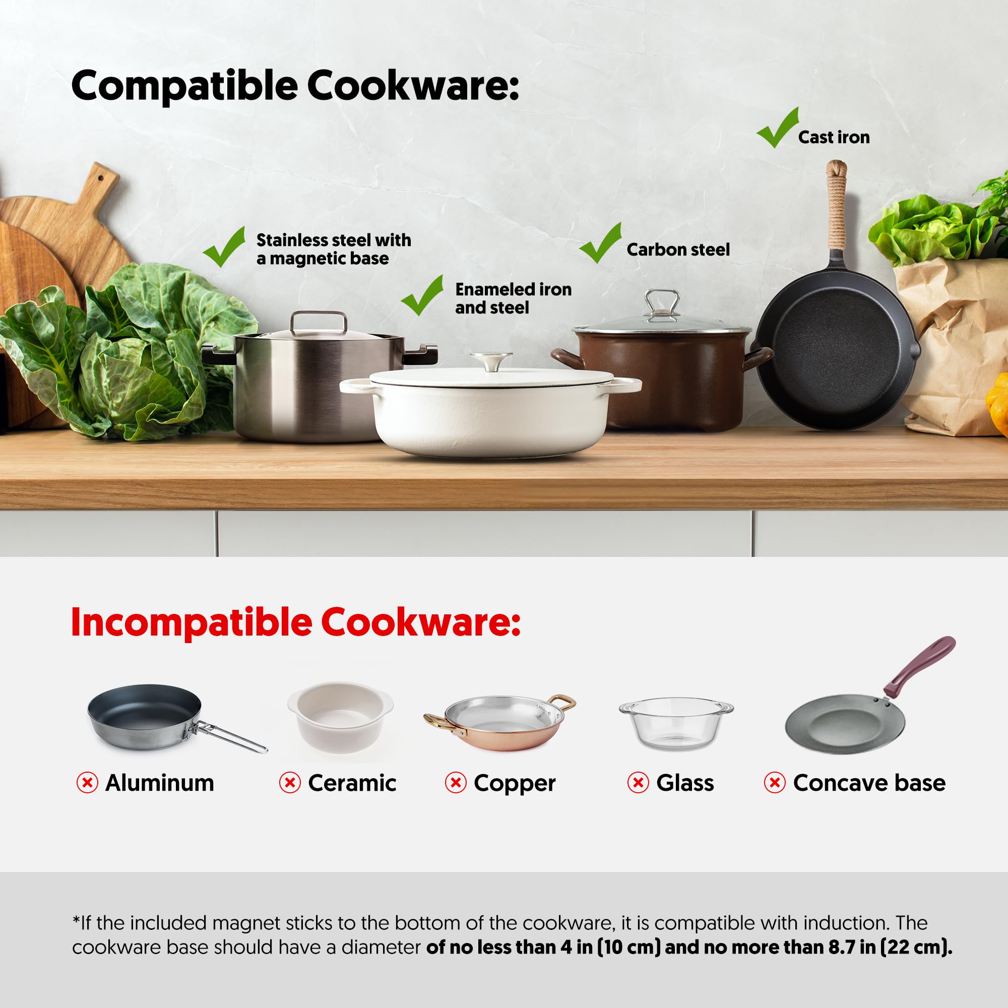 iSiLER 1800W Portable Induction Cooktop with Sensor Touch - 6.7
