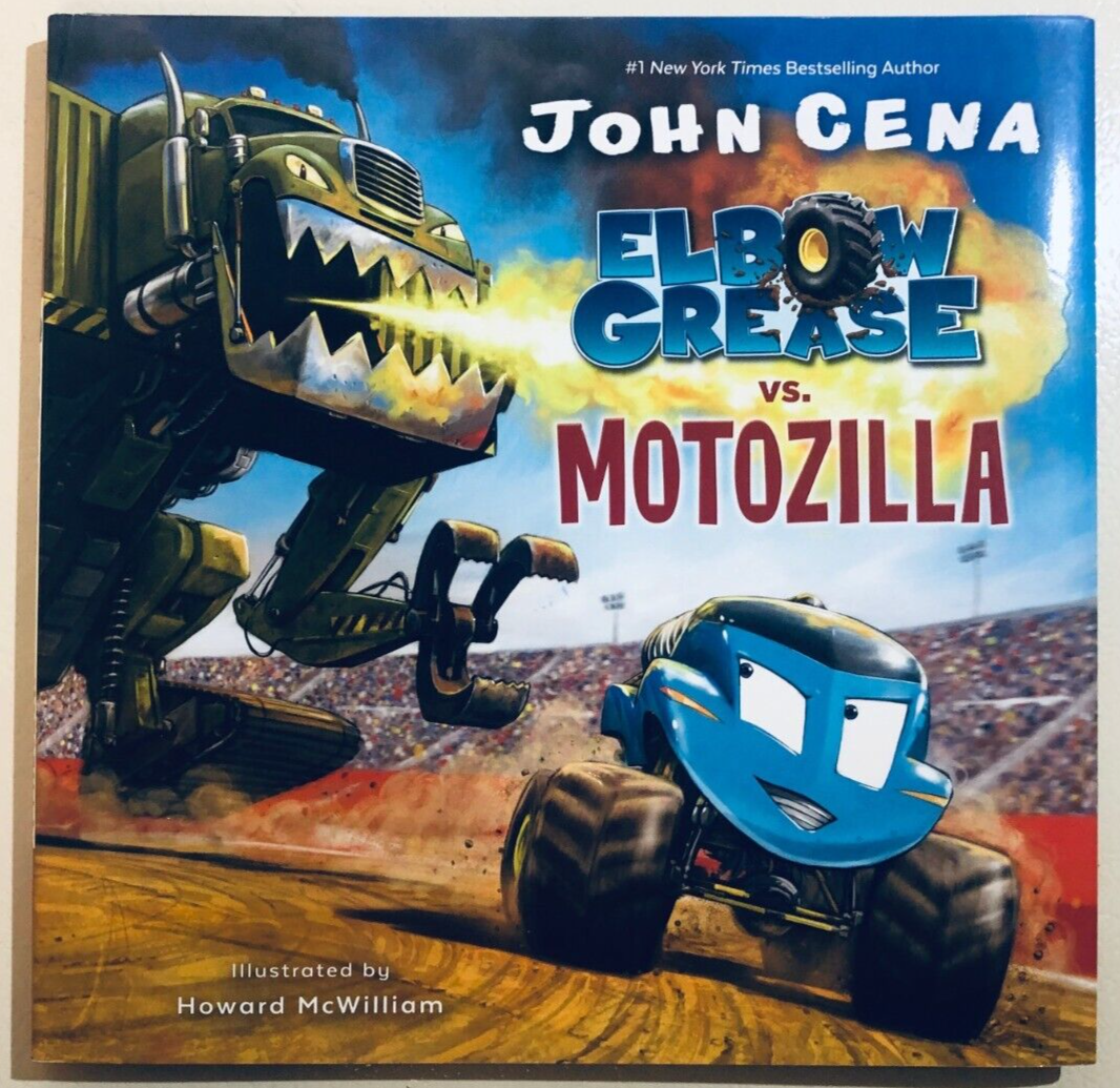 Elbow Grease vs. Motozilla Hardcover Book by John Cena | Kids' Motivational Storybook | Perfect for Bedtime Reading & Classroom Storytime