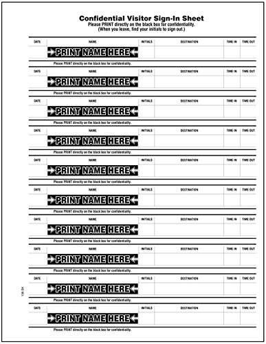 Healthcare Visitor Sign-in Book - Confidential Log Book for Medical Offices, 500 Pages per Book, Minimum 5 Book Purchase - Perfect for Hospitals, Clinics, and Healthcare Facilities