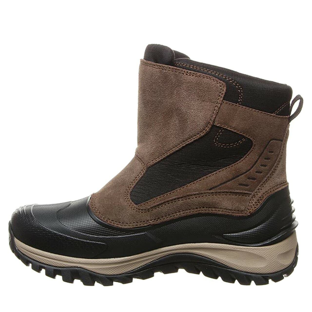 BEARPAW Men's Overland Waterproof Slip-On Winter Boots - Comfortable & Warm for Outdoor Hiking, Snow & Casual Wear | Multiple Colors Available