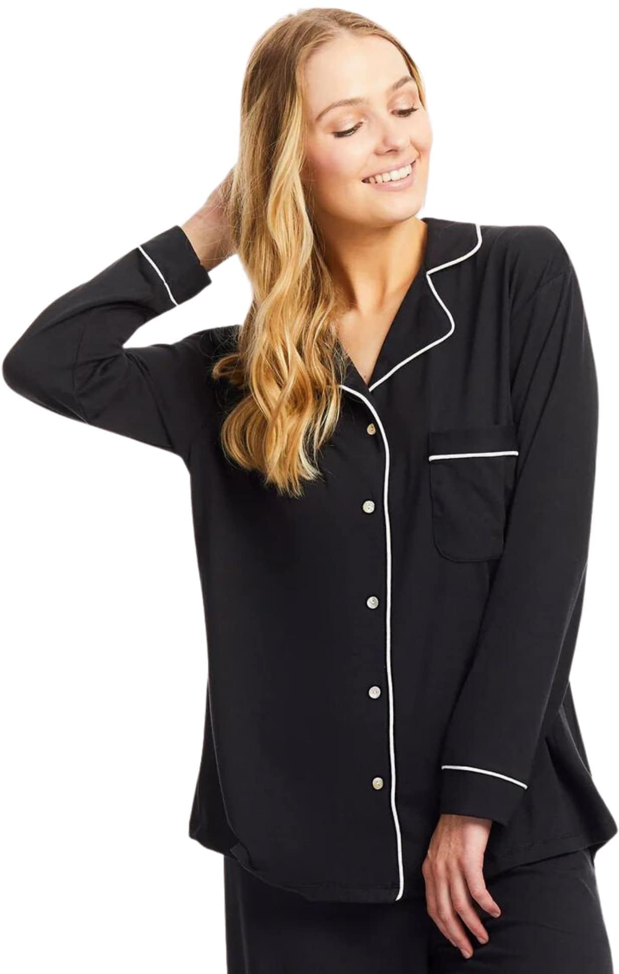 Lusome Women's Cooling Pajama Tops - Breathable Sleep Shirt for Hot Flashes & Night Sweats Relief - Comfortable Summer PJs for Hot Sleepers - Perfect for Nighttime Comfort & Relaxation