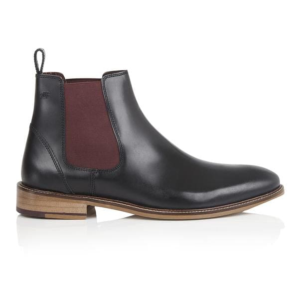 London Brogues Hamilton Chelsea Black Men's Boots | Classic Leather Dress Shoes for Men | Perfect for Business, Formal & Casual Wear