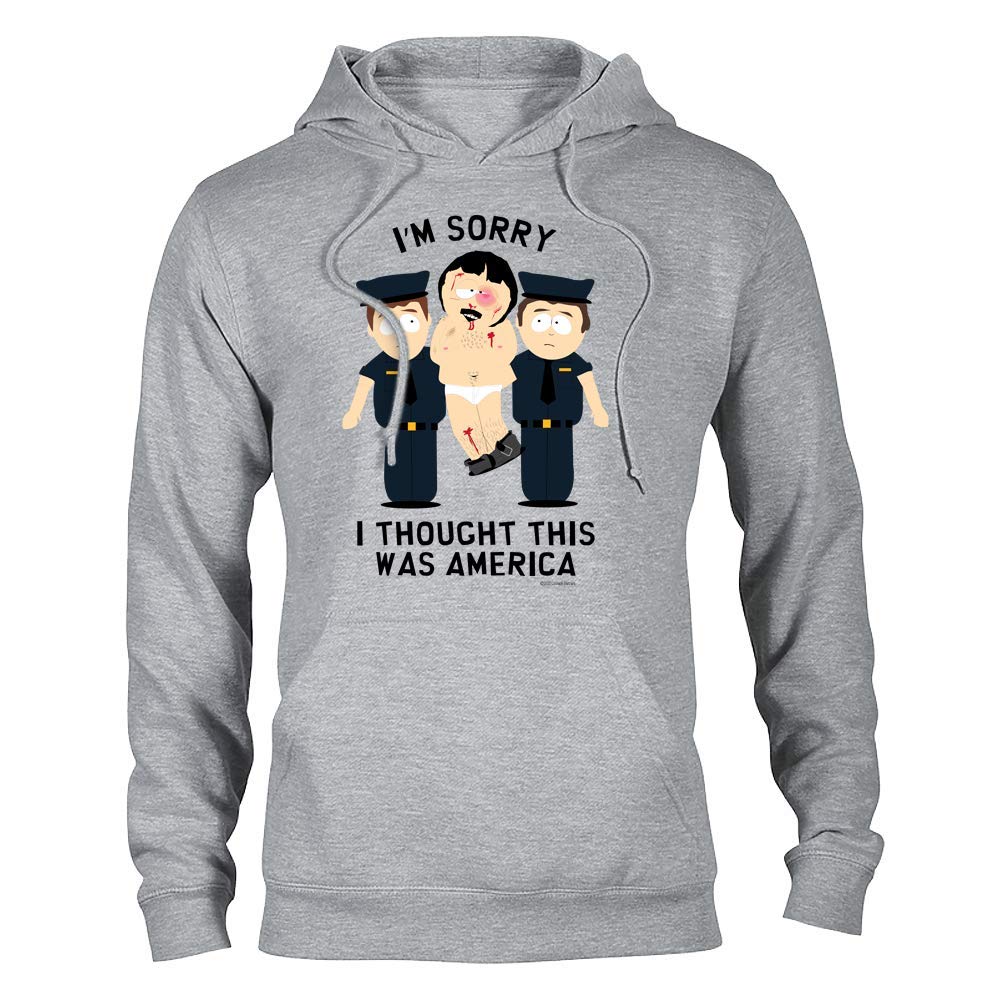 South Park Randy 'I Thought This Was America' Fleece Hooded Sweatshirt | Funny Cartoon Pullover Hoodie for Men & Women | Perfect for TV Show Fans, Cosplay & Casual Wear