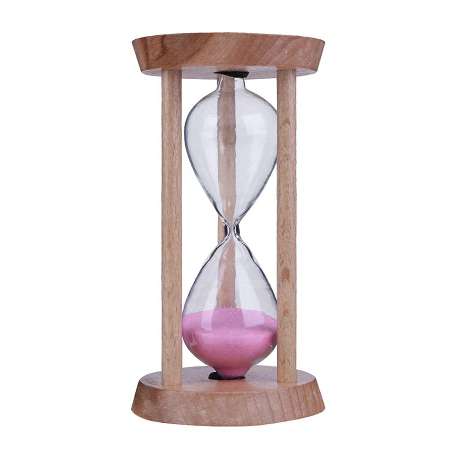3 Minute Wooden Hourglass Sand Timer - Kids Toothbrush Timer, Time Counter & Unique Gift for Children - Perfect for Home Decor, Classroom, and Bathroom Use