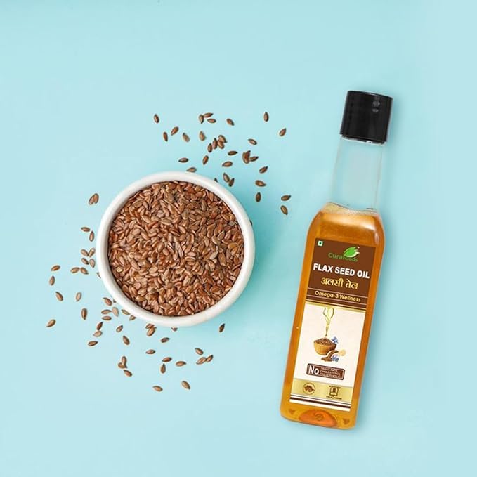 Cura Alsi Oil 100ml (Pack of 2) - 100% Pure Flaxseed Oil for Hair Growth & Skin Care | Cold Pressed & Organic | Perfect for Massage, Cooking & Natural Beauty Treatments