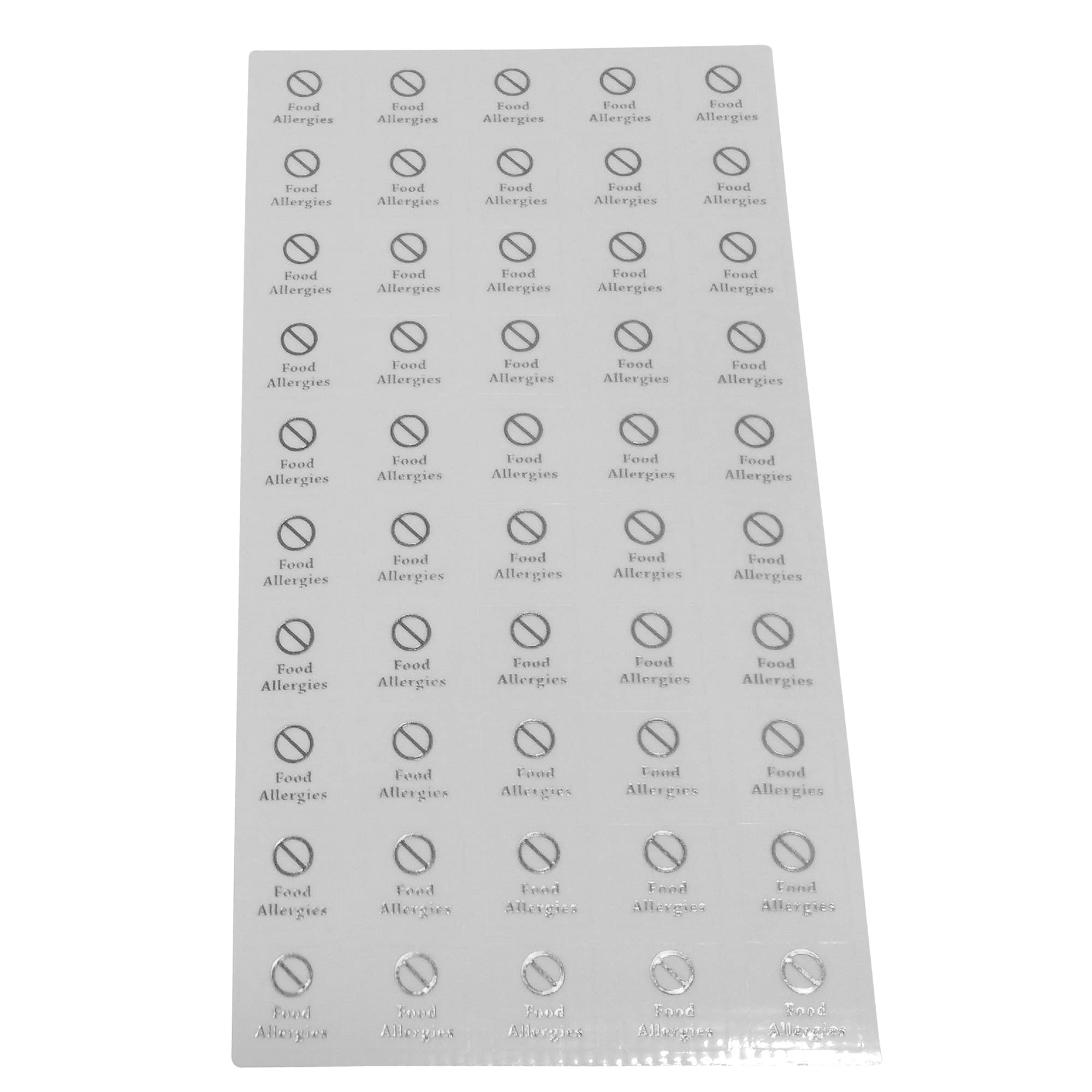 Food Allergy & Dietary Preference Stickers for Place Cards - Clear Meal Stickers with Silver Icons by Savor The Memories - Perfect for Weddings, Parties & Special Events