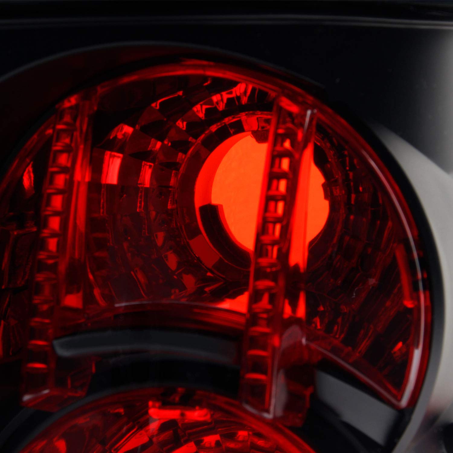 AKKON Black Bezel Rear Tail Lights Brake Lamps Replacement Pair for 1993-1998 Jeep Grand Cherokee SUV - Perfect for Off-Roading & Night Driving