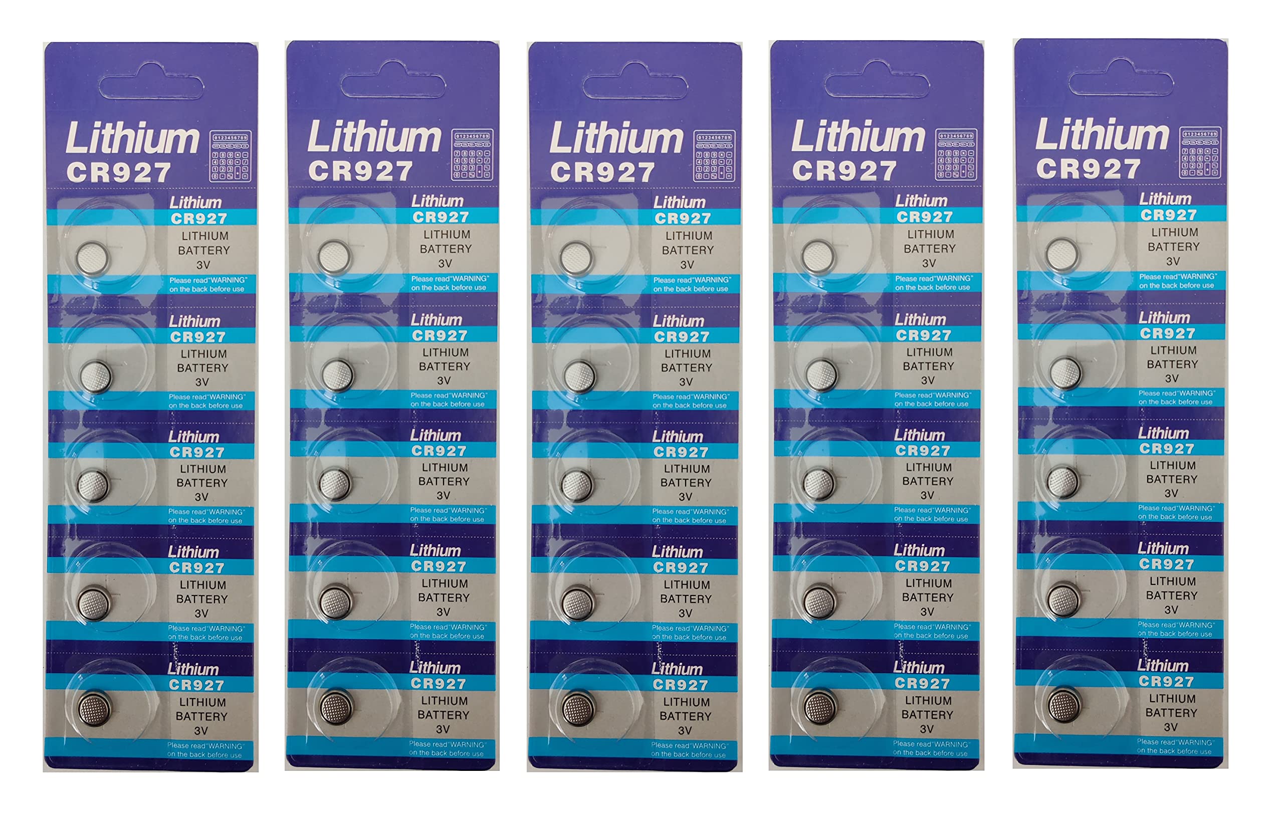 CR927 3V Lithium Coin Cell Button Batteries (25-Pack) - Retail Blister Card Packaging | Ideal for Watches, Calculators, Key Fobs & Small Electronics