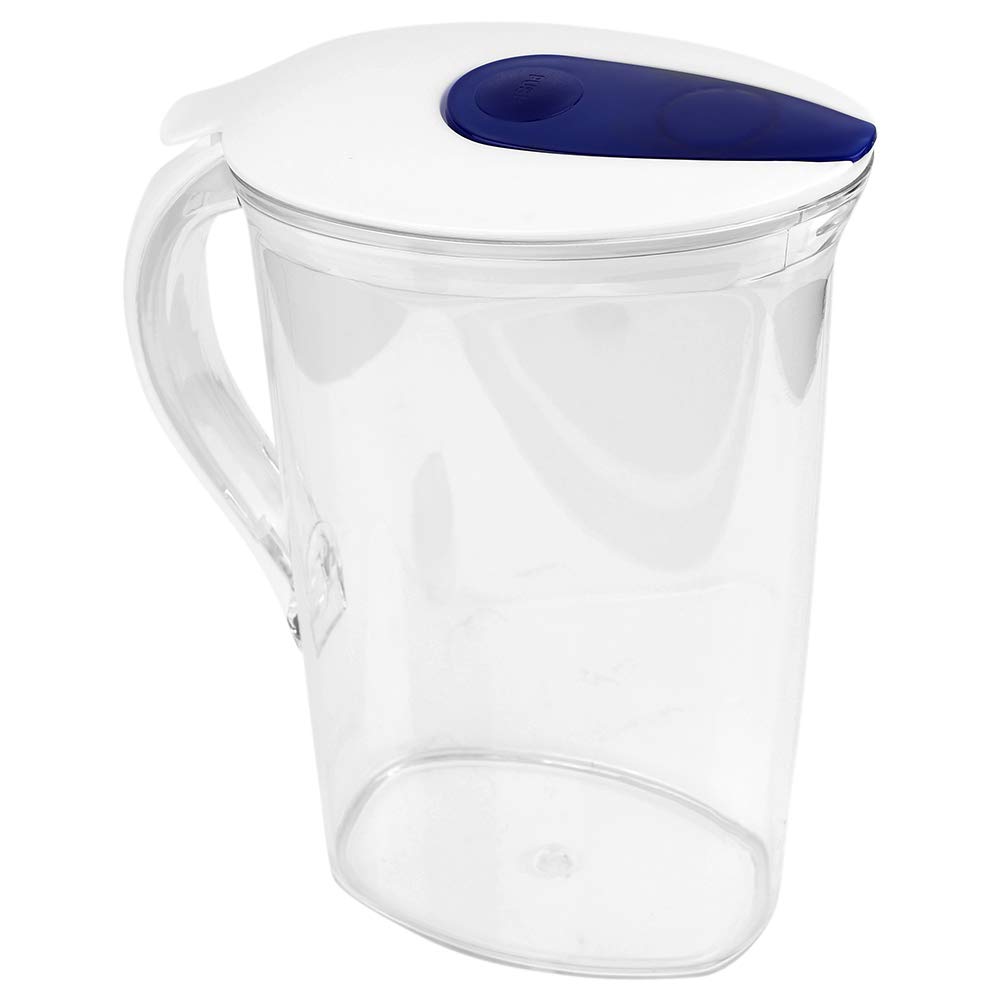 Fdit 2.1L Large Capacity Transparent Plastic Water Bottle with Lid - Leakproof Cold Water Storage for Home, Office, Gym & Outdoor Activities | BPA-Free Drinking Container for Iced Beverages