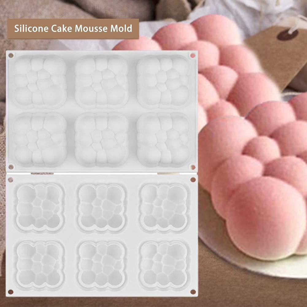 CHQUAN Bubble Cloud Silicone Mold - 3D Square Baking Mold for Cakes, Desserts, Soap, Jelly, Bread, Pudding & Muffins | Perfect for DIY Baking, Candy Making & Home Decor