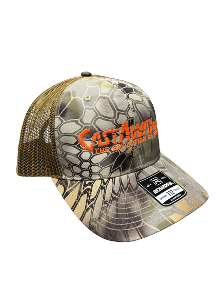 CastAway Richardson Hat with Logo - Highland/Buck Kryptek Camo Design for Outdoor Adventures, Hunting & Casual Wear