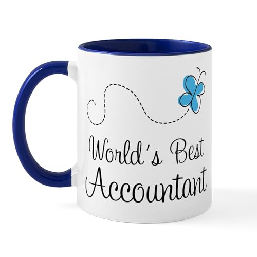 White/Navy Inside - Accountant (World's Best) Gift Mug