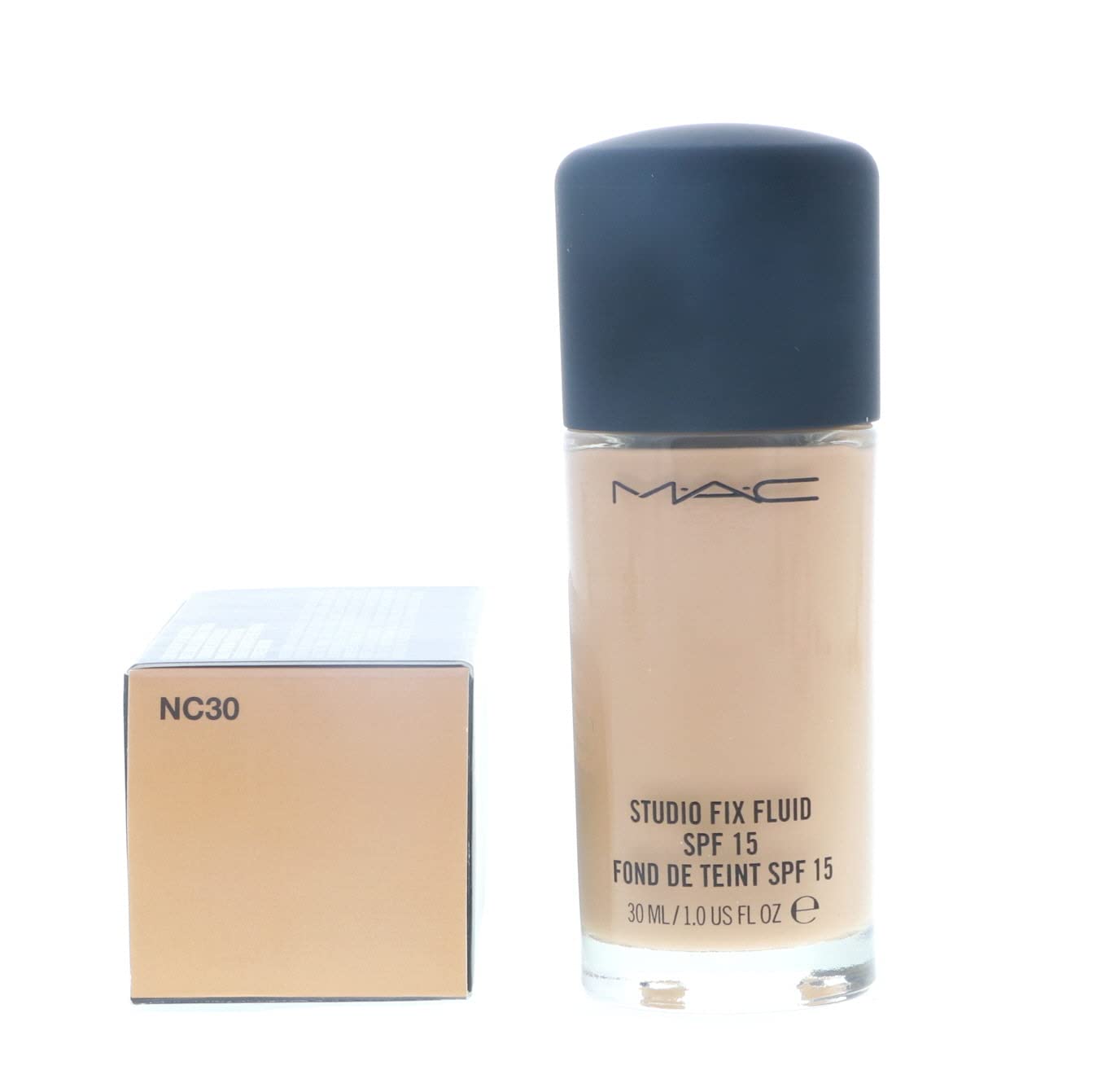 MAC Studio Fix Fluid Foundation NC30 SPF 15 - Oil-Free Matte Finish for All-Day Wear | Perfect for Professional Makeup & Photography