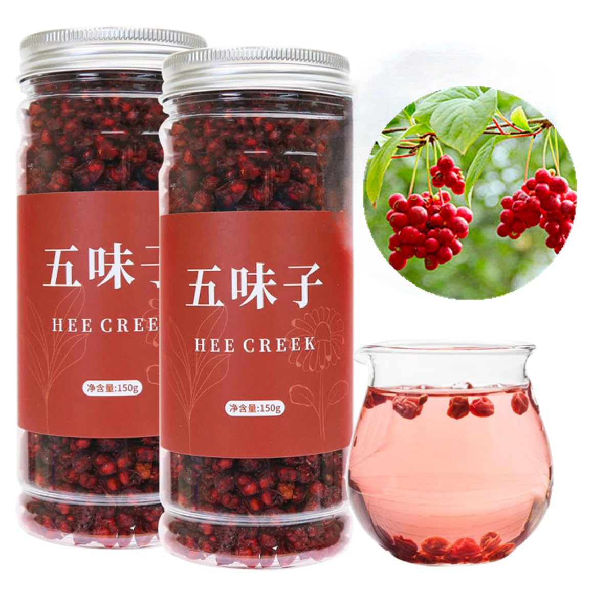 Organic Schisandra Berry Tea - 10.6oz/300g Dried Wu Wei Zi (Omija) Berries - Antioxidant-Rich Superfood for Energy & Stress Relief - Perfect for Herbal Tea, Smoothies & Traditional Chinese Medicine