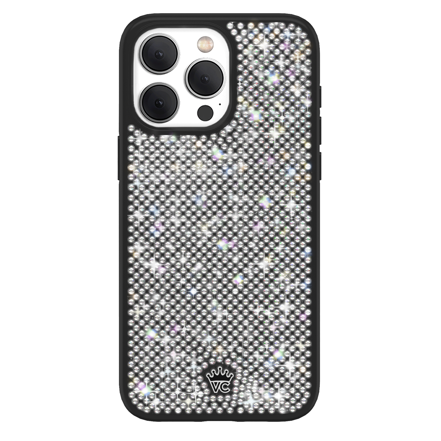 Luxury Black Caviar Crystals iPhone Case - Elegant Protective Cover for iPhone 13/14/15 Pro Max | Perfect for Parties, Weddings & Special Occasions