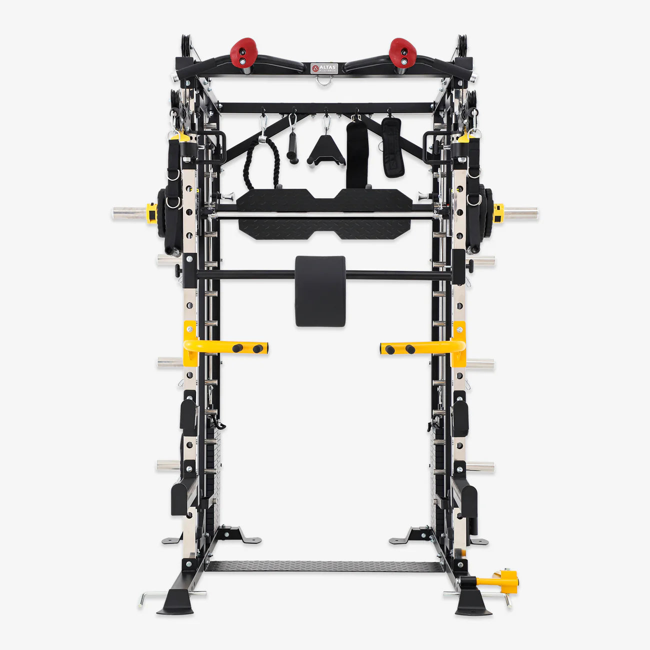 Atlas Strength Smith Machine with Pin-Loaded Weight Stack & Pulley System - AL 3087B Home Gym Equipment for Full-Body Workouts | Perfect for Home Fitness, Strength Training & Muscle Building