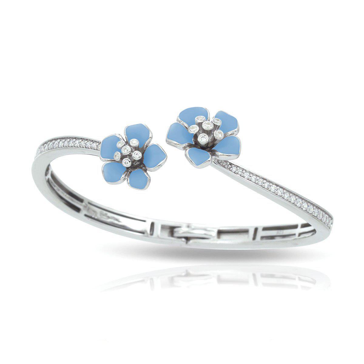 Forget Me Not Bangle - Personalized Engraved Silver Bracelet for Women, Best Friendship Gift for Her | Perfect for Anniversaries, Birthdays & Special Occasions