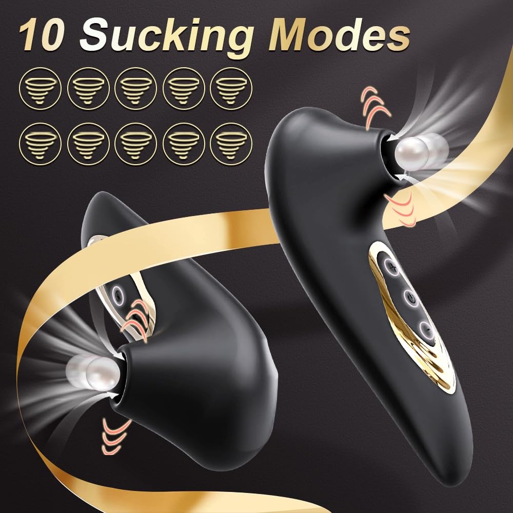 Premium Clit Sucker Vibrator for Women - 9 Powerful Suction Modes & Nipple Stimulation | Rechargeable Adult Sex Toy for Couples & Solo Play | Black Gift Box Included | Perfect for Sensual Massage & Enhanced Intimacy