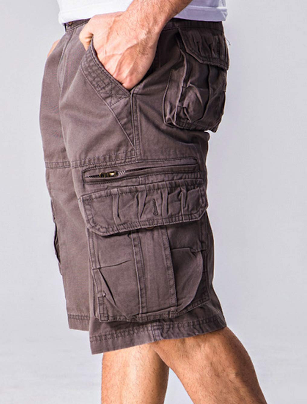 Men's Military Tactical Cargo Shorts - Durable Cotton Outdoor Work Shorts for Hiking, Camping & Everyday Wear (No Belt Included)