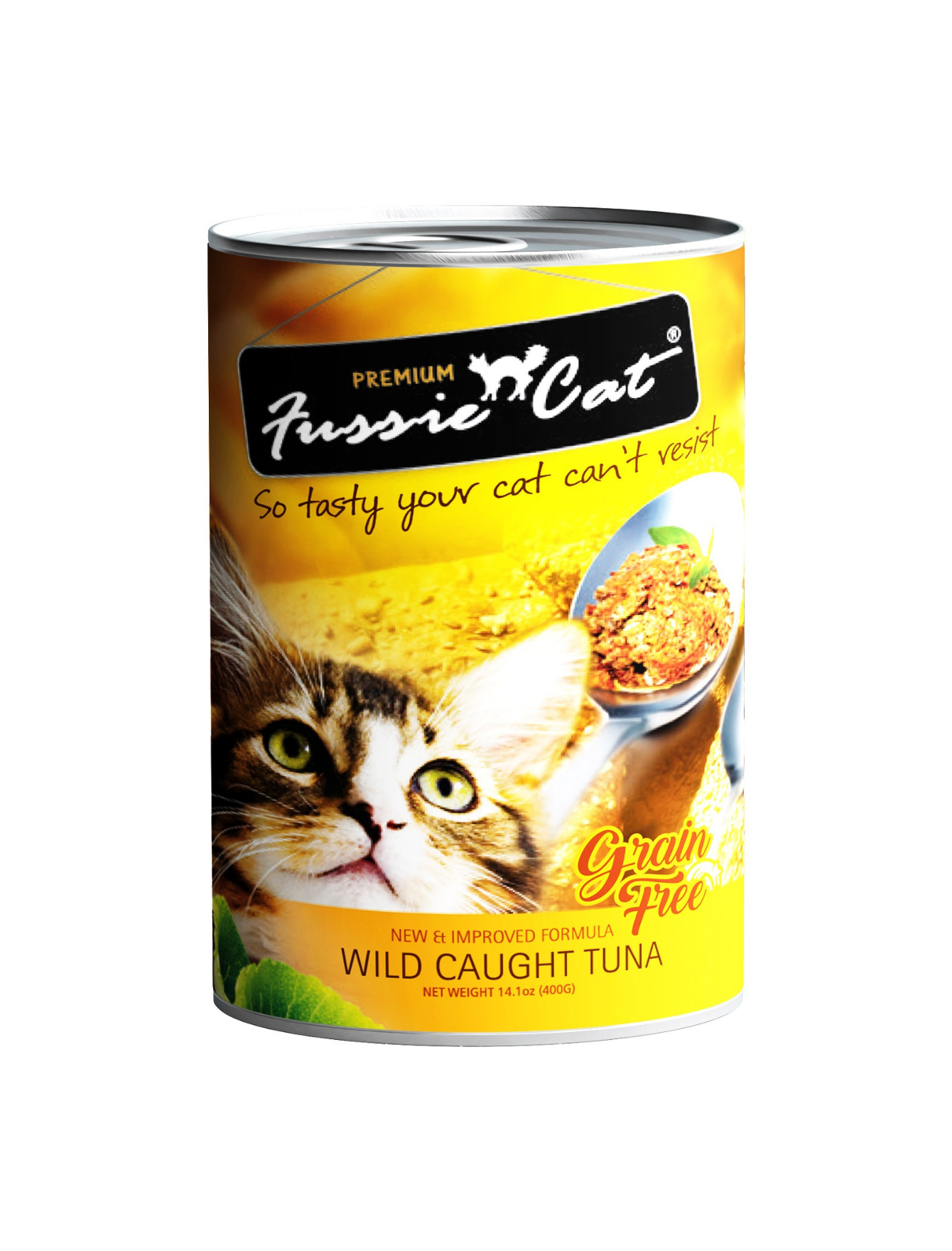 Premium Fussie Cat Fresh Tuna Wet Food for Cats - Grain-Free, High Protein Canned Cat Food (400g) - Perfect for Picky Eaters & Senior Cats
